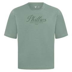 Philadelphia Phillies Levelwear Ethereal Oversized Luxe Signature Knit T-Shirt for sale