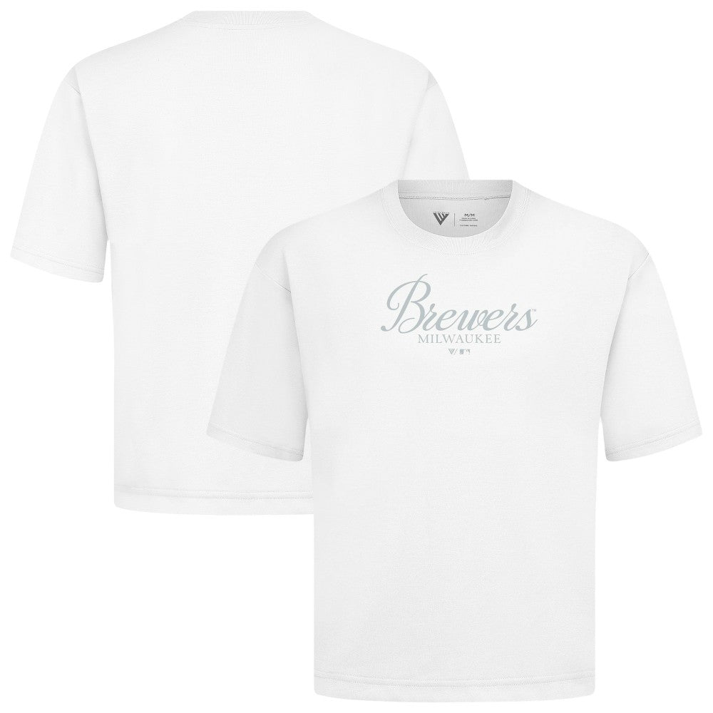 Milwaukee Brewers Levelwear Ethereal Oversized Luxe Signature Knit T-Shirt Near Me