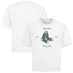 Boston Red Sox Levelwear Crossway Oversized Luxe Signature Knit T-Shirt Sale