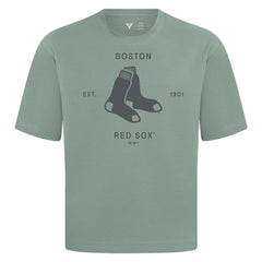 Boston Red Sox Levelwear Crossway Oversized Luxe Signature Knit T-Shirt Sale