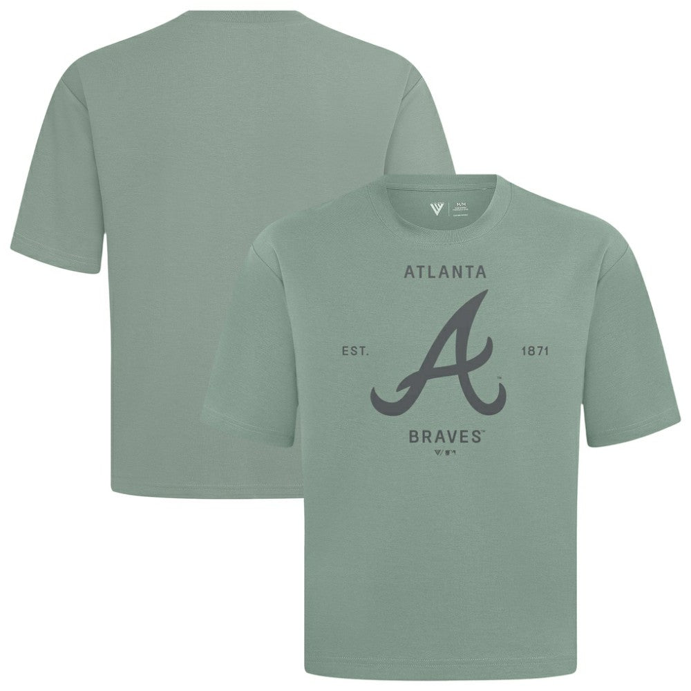 Atlanta Braves Levelwear Crossway Oversized Luxe Signature Knit T-Shirt for sale