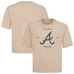 Atlanta Braves Levelwear Crossway Oversized Luxe Signature Knit T-Shirt Outlet