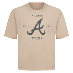 Atlanta Braves Levelwear Crossway Oversized Luxe Signature Knit T-Shirt Outlet