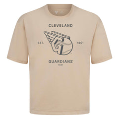 Cleveland Guardians Levelwear Crossway Oversized Luxe Signature Knit T-Shirt Discount