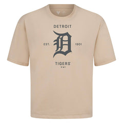 Detroit Tigers Levelwear Crossway Oversized Luxe Signature Knit T-Shirt Discount