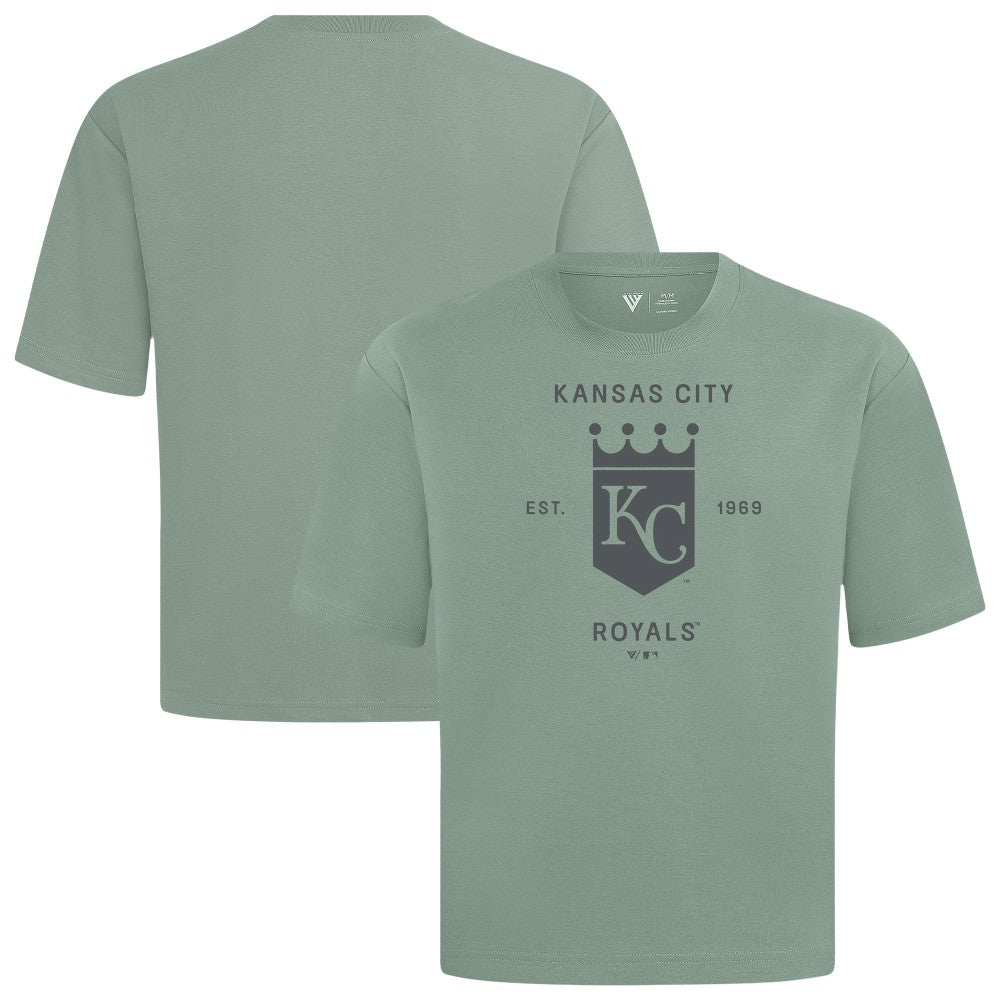 Kansas City Royals Levelwear Crossway Oversized Luxe Signature Knit T-Shirt Discount