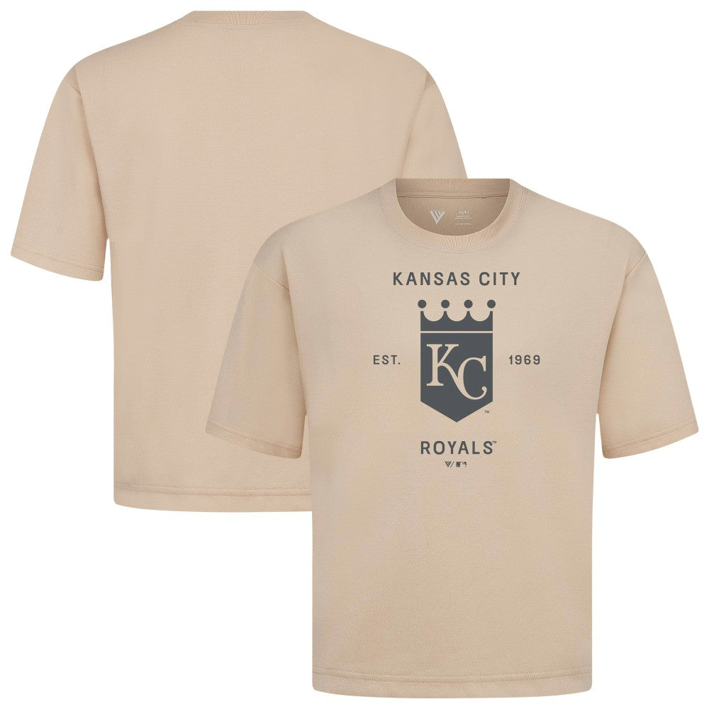 Kansas City Royals Levelwear Crossway Oversized Luxe Signature Knit T-Shirt Sale
