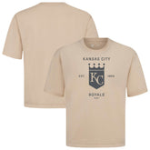 Kansas City Royals Levelwear Crossway Oversized Luxe Signature Knit T-Shirt Sale