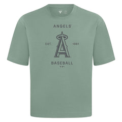 Los Angeles Angels Levelwear Crossway Oversized Luxe Signature Knit T-Shirt for sale