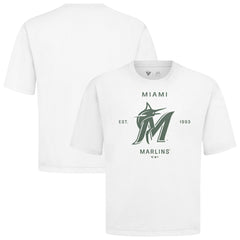 Miami Marlins Levelwear Crossway Oversized Luxe Signature Knit T-Shirt Outlet