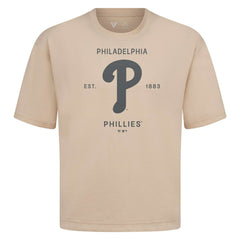 Philadelphia Phillies Levelwear Crossway Oversized Luxe Signature Knit T-Shirt Discount