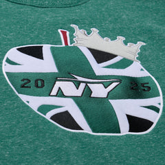 New York Jets Jets In London Throw It Back Fleece Sweatshirt - Green - Mitchell & Ness