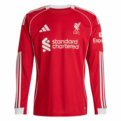 Adidas - Liverpool 2025/26 Home Replica Long Sleeve Jersey - Red