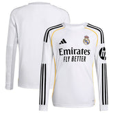 Adidas - Real Madrid Youth 2025/26 Home Replica Long Sleeve Jersey - White