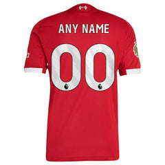 Adidas - Liverpool 2025/26 Home Custom Jersey - Red