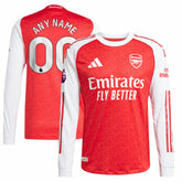 Adidas - Arsenal 2025/26 Home Long Sleeve Custom Jersey - Red