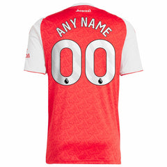 Adidas - Arsenal 2025/26 Home Replica Custom Jersey - Red