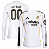 Adidas - Real Madrid 2025/26 Home Replica Long Sleeve Custom Jersey - White