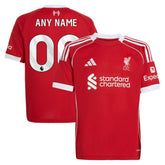 Adidas - Liverpool Youth 2025/26 Home Custom Replica Jersey - Red