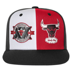 Mitchell & Ness Chicago Bulls Youth 20th Anniversary Duo Front Snapback Hat Black