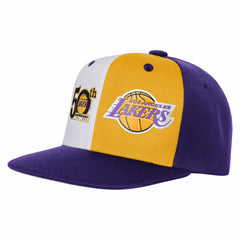 Mitchell & Ness Los Angeles Lakers Youth 50th Anniversary Duo Front Snapback Hat Purple