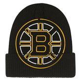 Boston Bruins Mitchell & Ness Youth Neon Line Lights Cuffed Knit Hat - Black | NHL Lifestyle