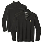 Minnesota Vikings Big & Tall Montego Bay Half-Zip Pullover - Black - Tommy Bahama