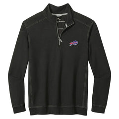 Buffalo Bills Big & Tall Montego Bay Half-Zip Pullover - Black - Tommy Bahama