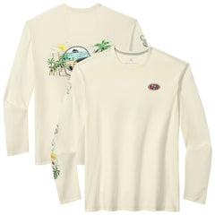 San Francisco 49ers Oasis Endzone Lux Long Sleeve T-Shirt - Cream - Tommy Bahama