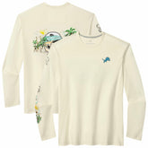 Detroit Lions Oasis Endzone Lux Long Sleeve T-Shirt - Cream - Tommy Bahama