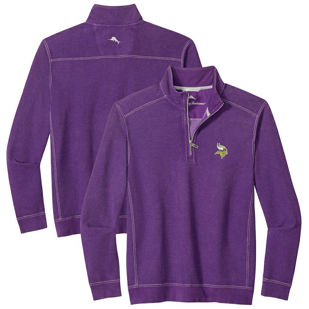 Minnesota Vikings Sport Tobago Half-Zip Pullover - Purple - Tommy Bahama