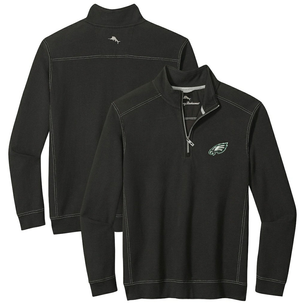 Philadelphia Eagles Sport Tobago Half-Zip Pullover - Black - Tommy Bahama