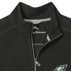 Philadelphia Eagles Sport Tobago Half-Zip Pullover - Black - Tommy Bahama