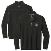 Las Vegas Raiders Sport Tobago Half-Zip Pullover - Black - Tommy Bahama