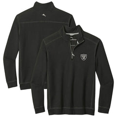 Las Vegas Raiders Sport Tobago Half-Zip Pullover - Black - Tommy Bahama