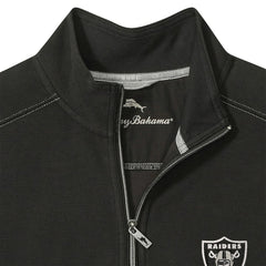 Las Vegas Raiders Sport Tobago Half-Zip Pullover - Black - Tommy Bahama