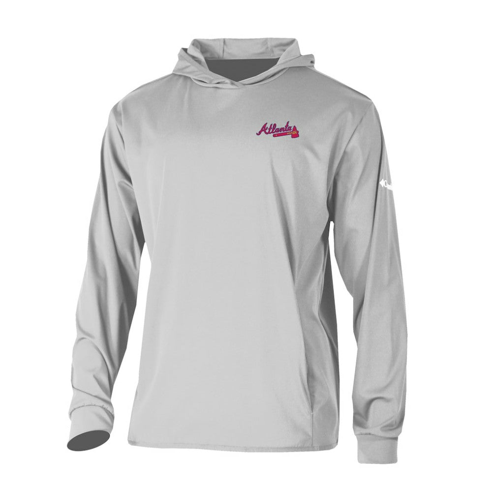 Atlanta Braves Columbia Long Drive Pullover Hoodie Discount