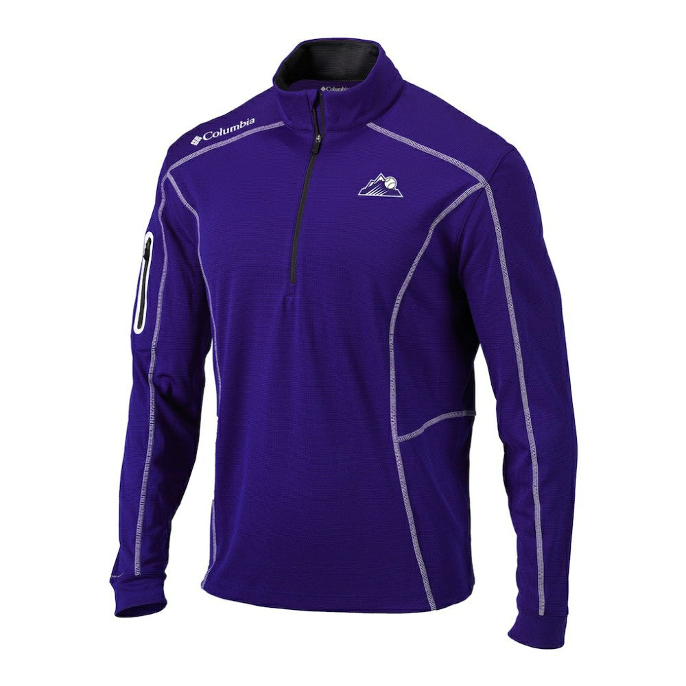 Colorado Rockies Columbia Omni-Wick Shotgun Quarter-Zip Pullover for sale