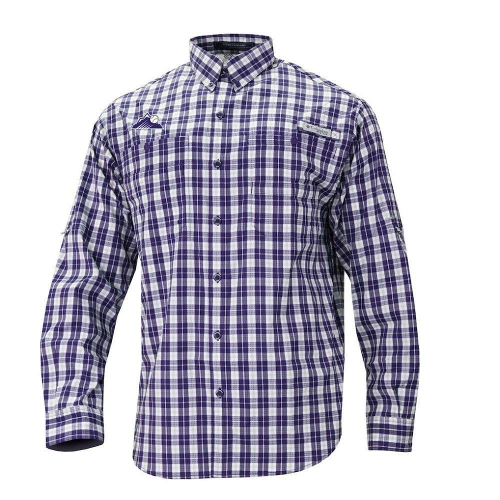 Colorado Rockies Columbia Super Tamiami Omni-Shade Long Sleeve Button-Down Shirt for sale