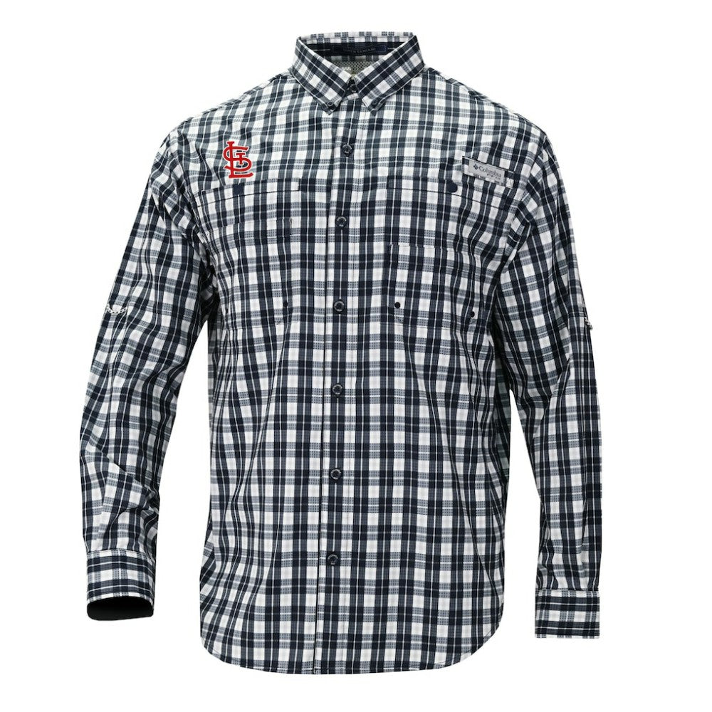 St. Louis Cardinals Columbia Super Tamiami Omni-Shade Long Sleeve Button-Down Shirt Sale