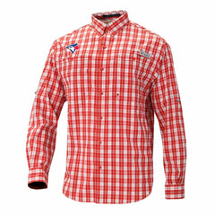 Toronto Blue Jays Columbia Super Tamiami Omni-Shade Long Sleeve Button-Down Shirt Online