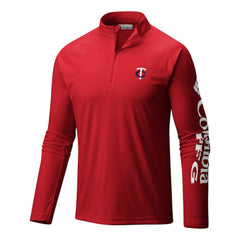 Minnesota Twins Columbia Terminal Tackle Omni-Wick Raglan Quarter-Zip Pullover Online