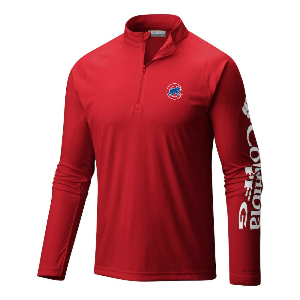 Chicago Cubs Columbia Terminal Tackle Omni-Wick Raglan Quarter-Zip Pullover Outlet