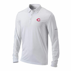 Cincinnati Reds Columbia Omni-Wick Pin High Long Sleeve Polo Discount