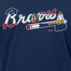Atlanta Braves New Era Dominican Republic Flag Logo T-Shirt for sale
