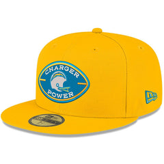 Los Angeles Chargers New Era Charger Power 59FIFTY Fitted Hat - Gold - NFL