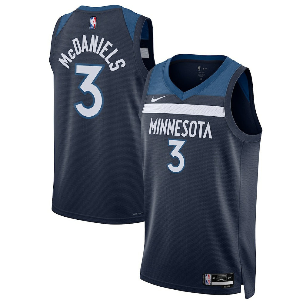 Nike Jaden McDaniels Minnesota Timberwolves Unisex Swingman Player Jersey Icon Edition Navy