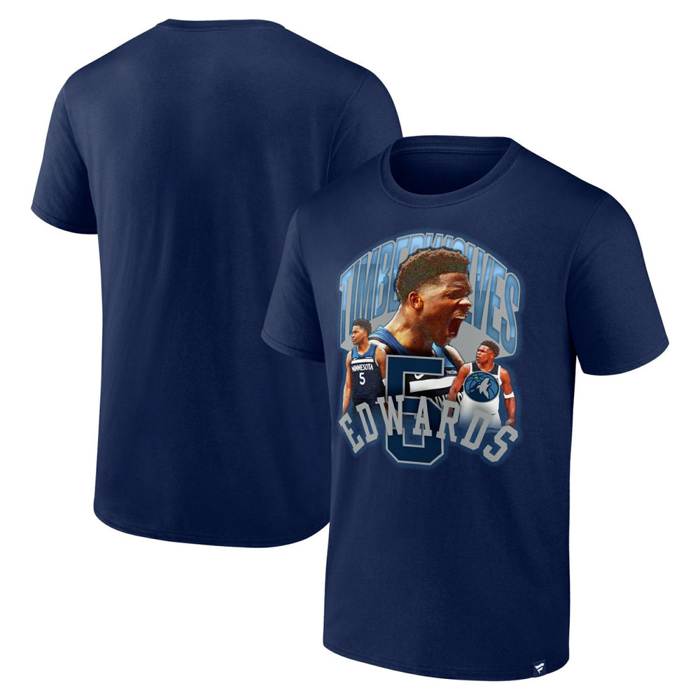 Fanatics Anthony Edwards Minnesota Timberwolves Notorious 4.0 T-Shirt Navy