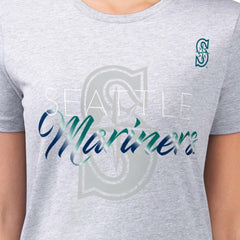 Seattle Mariners G-III 4Her by Carl Banks Women's Super-Slim Fit Lightweight Shadow Logo Graphic T-Shirt Near Me