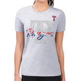 Texas Rangers G-III 4Her by Carl Banks Women's Super-Slim Fit Lightweight Shadow Logo Graphic T-Shirt Discount